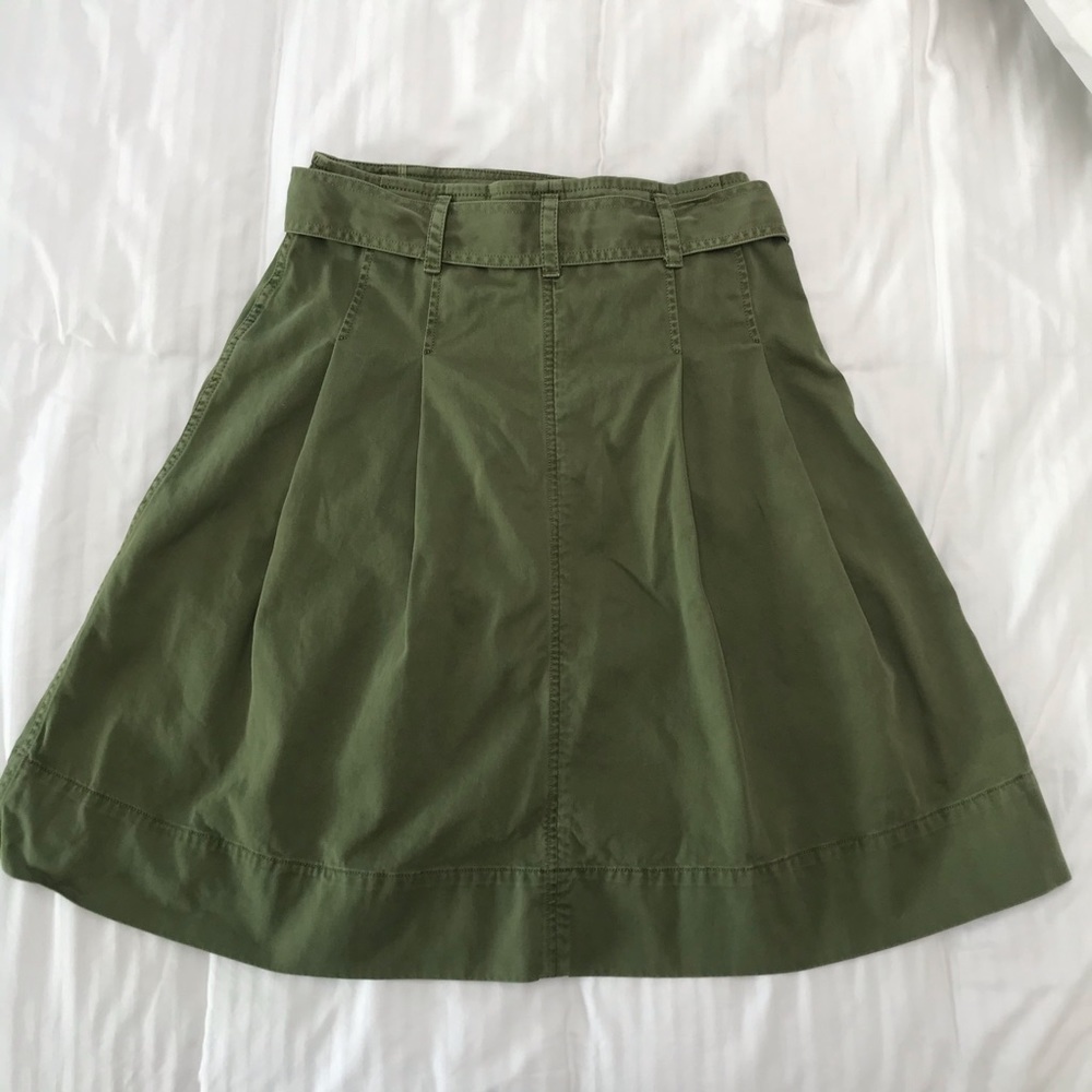 J. Crew Green A-Line Skirt - Picture 3 of 5